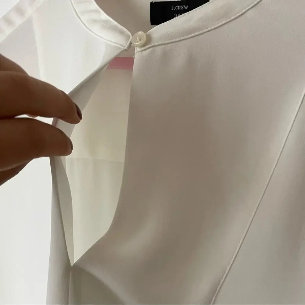 J. Crew sheer white